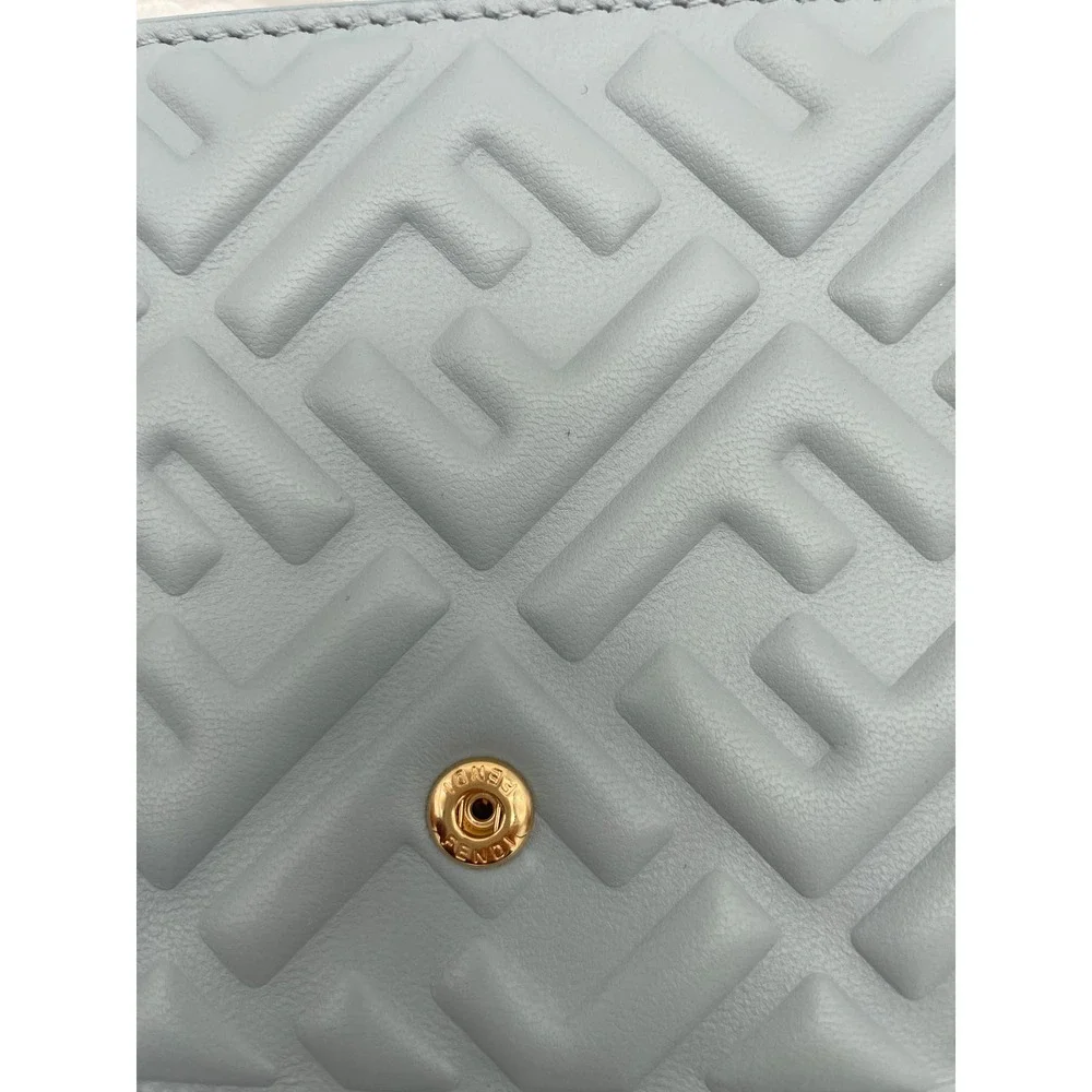 BRAND NEW FENDI LEATHER NAPPA FF BLUE BAGUETTE CHAIN BAG PURSE BOX NIB! - Picture 12 of 16